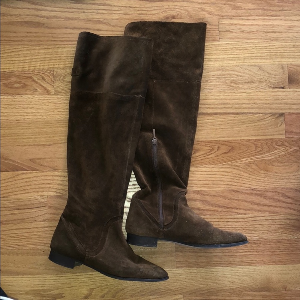 Zara Brown Over the Knee Boots